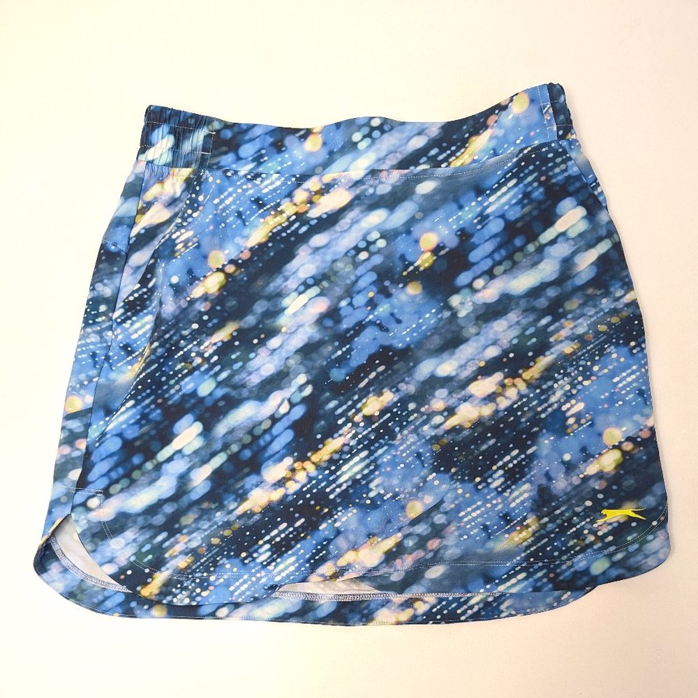 Slazenger DIGI Layers Cobalt Blue Tech Pull On Golf Skirt Skort Women's Sz Small